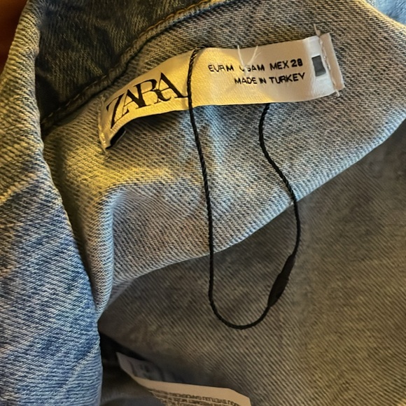 Zara denim jumpsuit with button front flare ankle - Picture 10 of 10